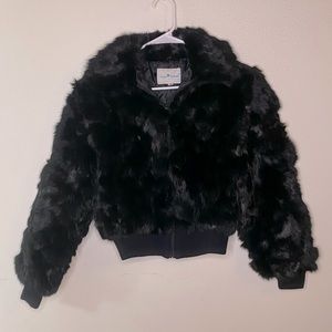 Vintage Sergio Valente Rabbit Fur Coat Size Medium